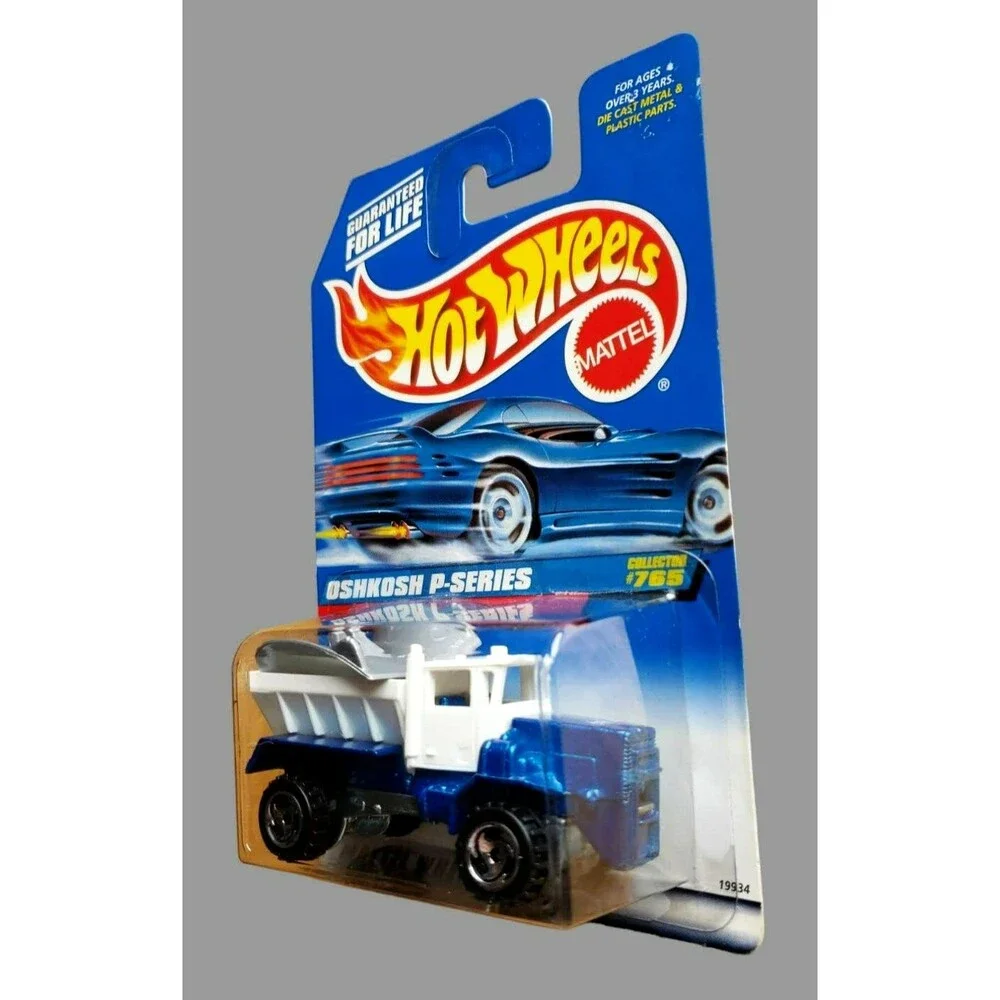 Vintage 1998 Hot Wheels OSHKOSH P-SERIES SNOW PLOW Blue #765 MAINLINE ORSB Blade